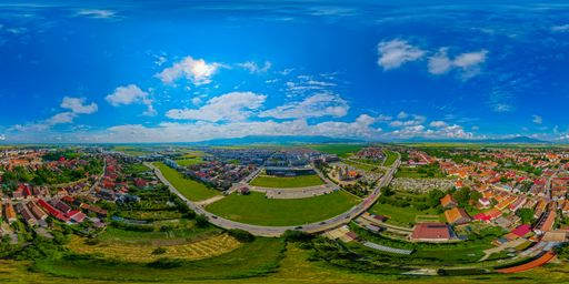 AquaFit Spa Ghimbav 360 virtual tour preview, aerial drone view
